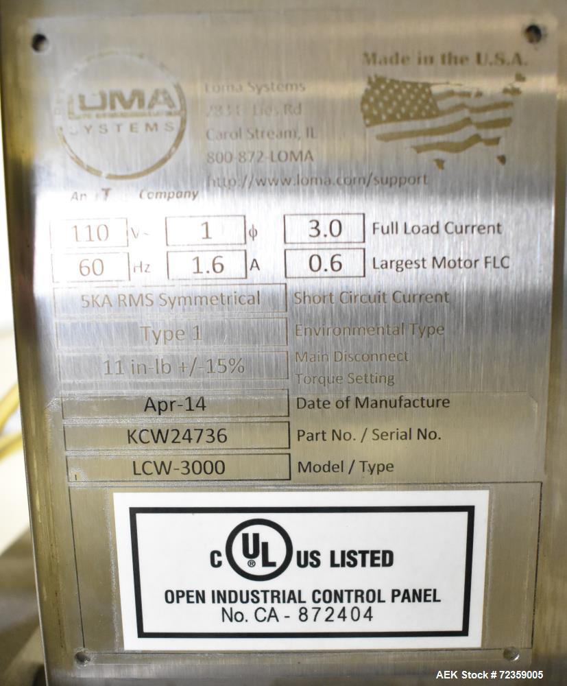 Used Loma Systems Model LCW-3000 Automatic Belt Checkweigher. .